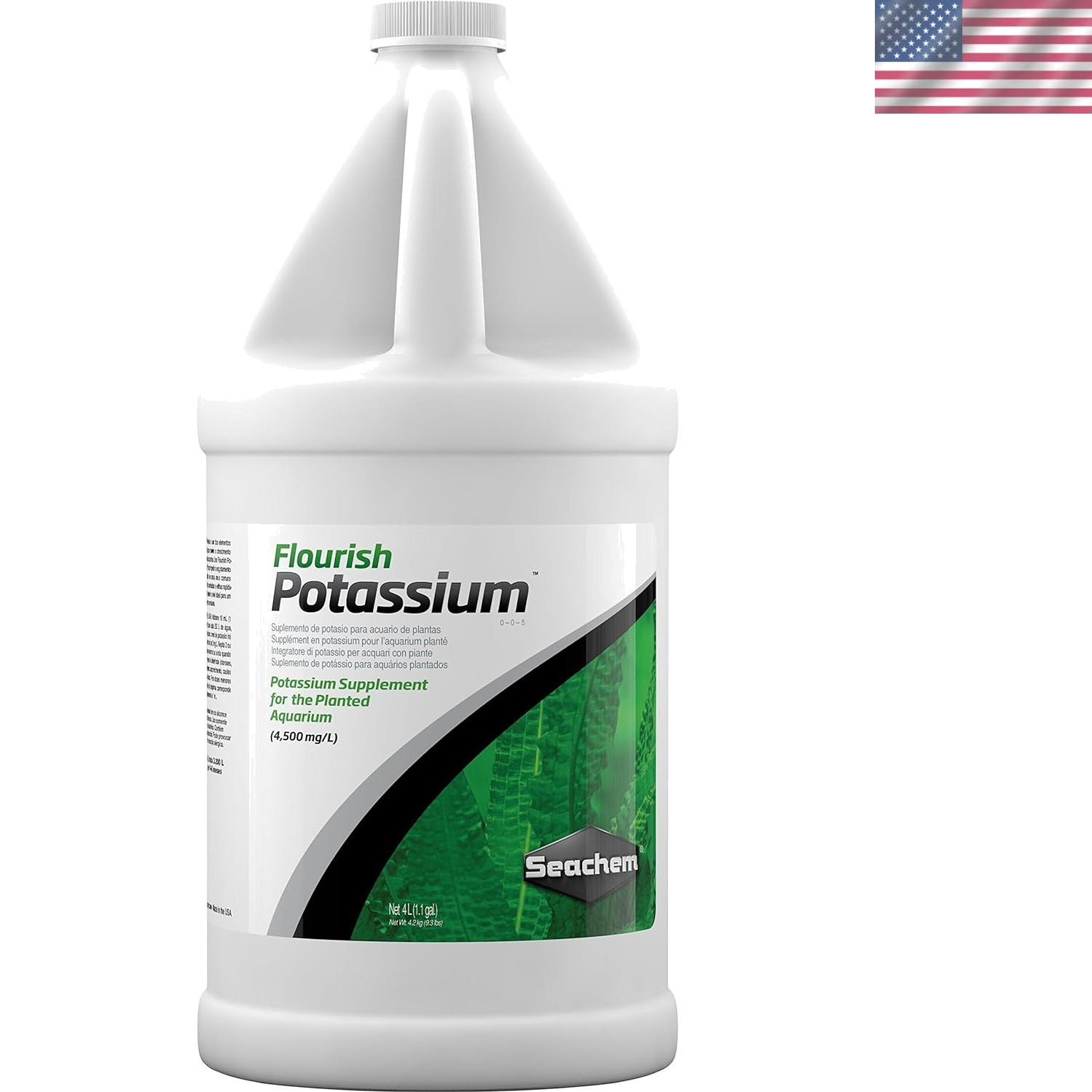 Flourish Potassium 1 Gallon – Concentrated Aquarium Conditioner for Plant Growth