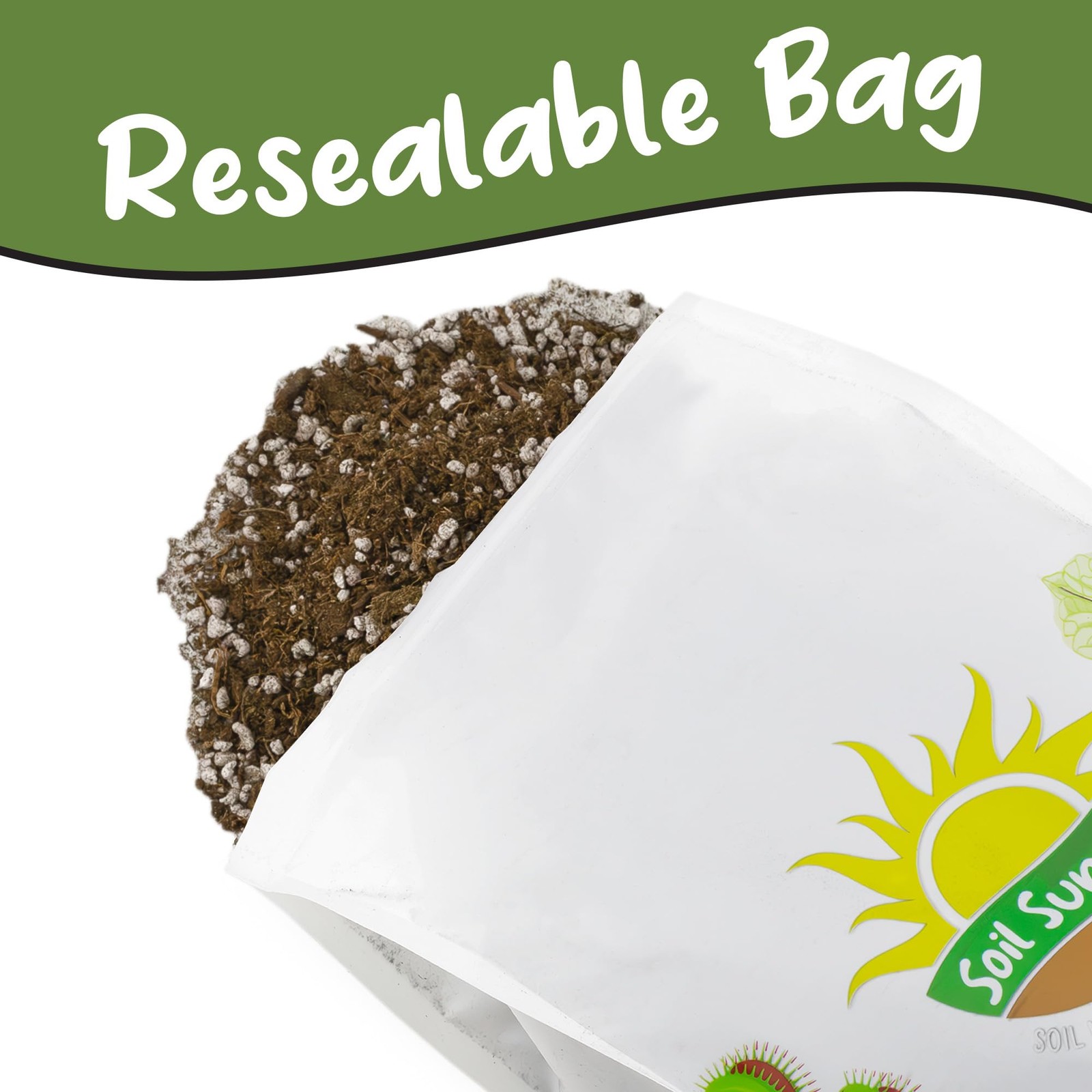 Soil Sunrise Carnivorous Plant Potting Mix (2 Quarts) 2 Quarts, Brown
