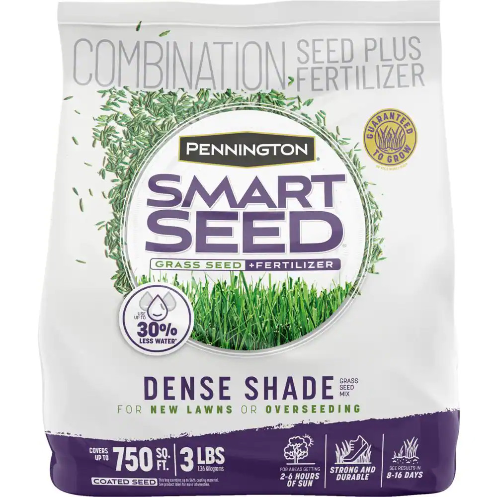 Smart Seed Dense Shade 3Lb. 750 Sq. Ft. Grass Seed and Lawn Fertilizer