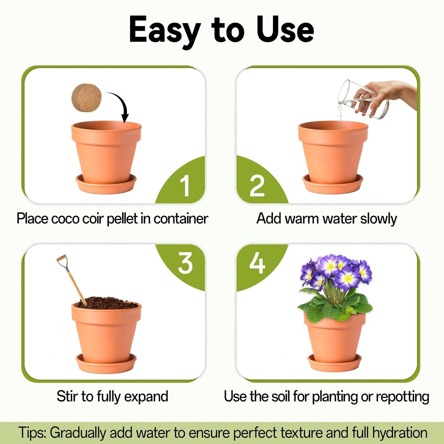 Eco-Friendly 100 Pack Organic Coco Coir Seed Pellets for Indoor & Outdoor Plants