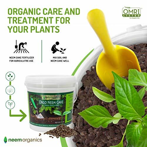 Orgo Neem Cake | 100% Organic Fertilizer for Outdoor Plants, Lawn 5 lbs