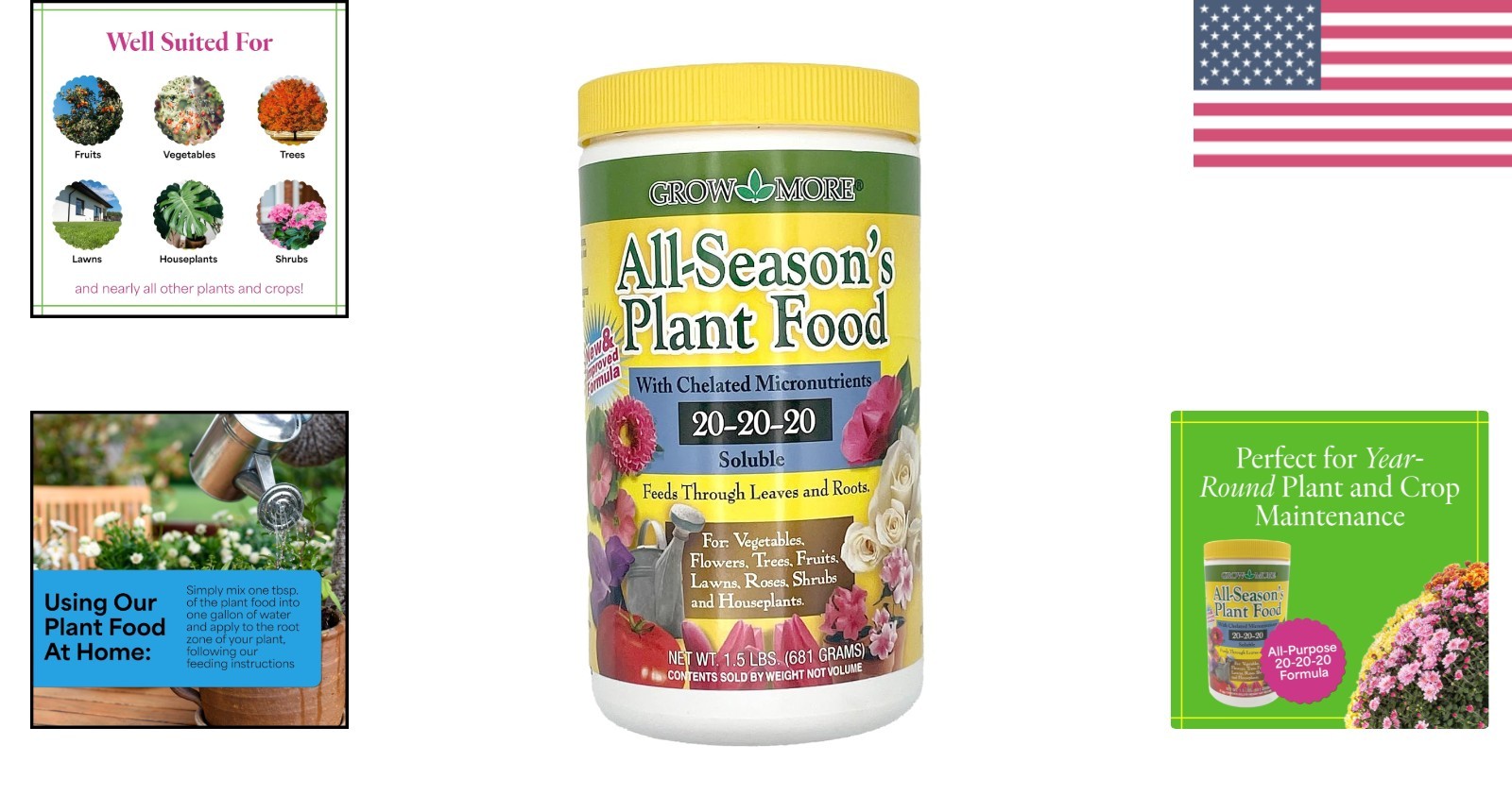 Quick-Mix All-Season Fertilizer – Supports Growth & Transplant Success, 1.5 lbs