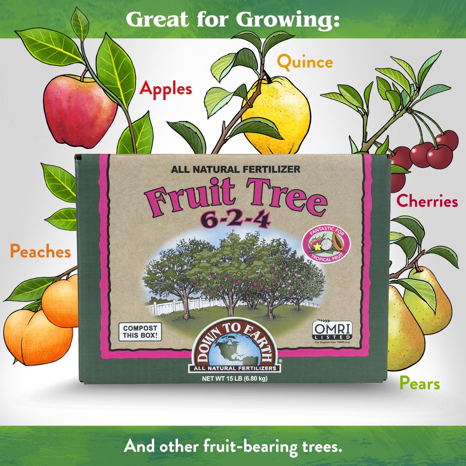 Down To Earth All Natural Fertilizers Organic Fruit Tree – Plant Food for App…