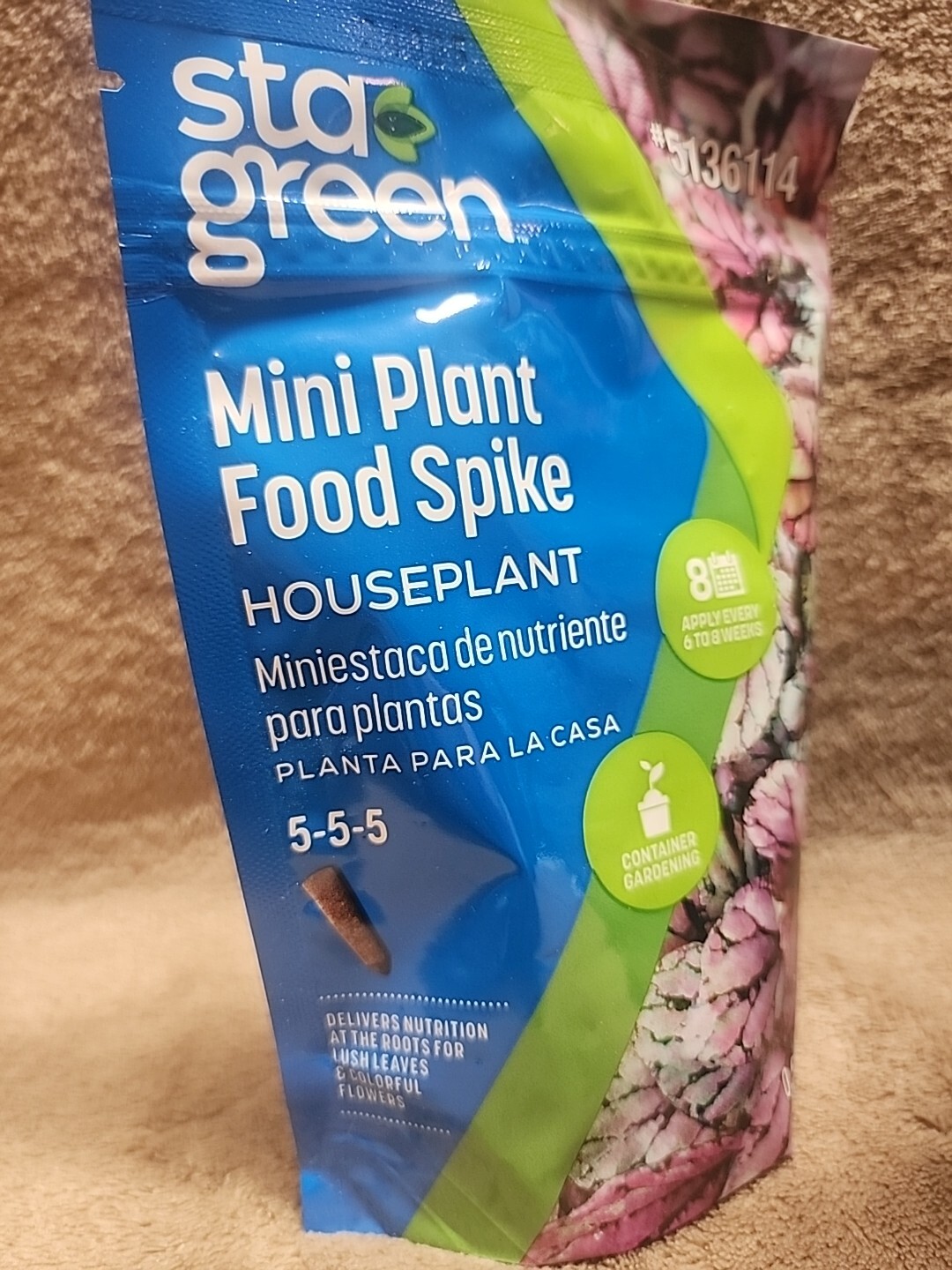 Lot of 3: STA-GREEN Mini Plant Food Spike Houseplant – 18 Spikes Per Pack