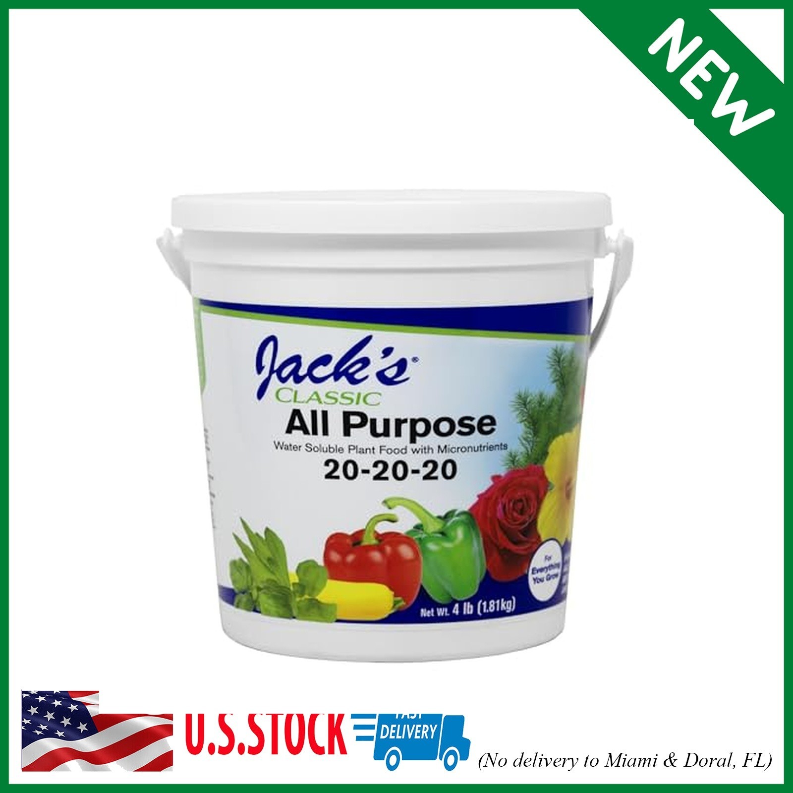 Jack’s Classic 20-20-20 All Purpose Water-Soluble Fertilizer with Micronutrients