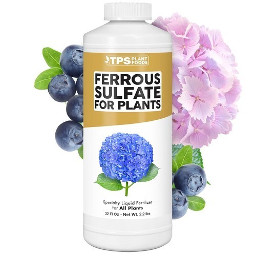 Ferrous Sulfate for Plants, Complete Iron and Sulfur 32 oz (1 Quart)