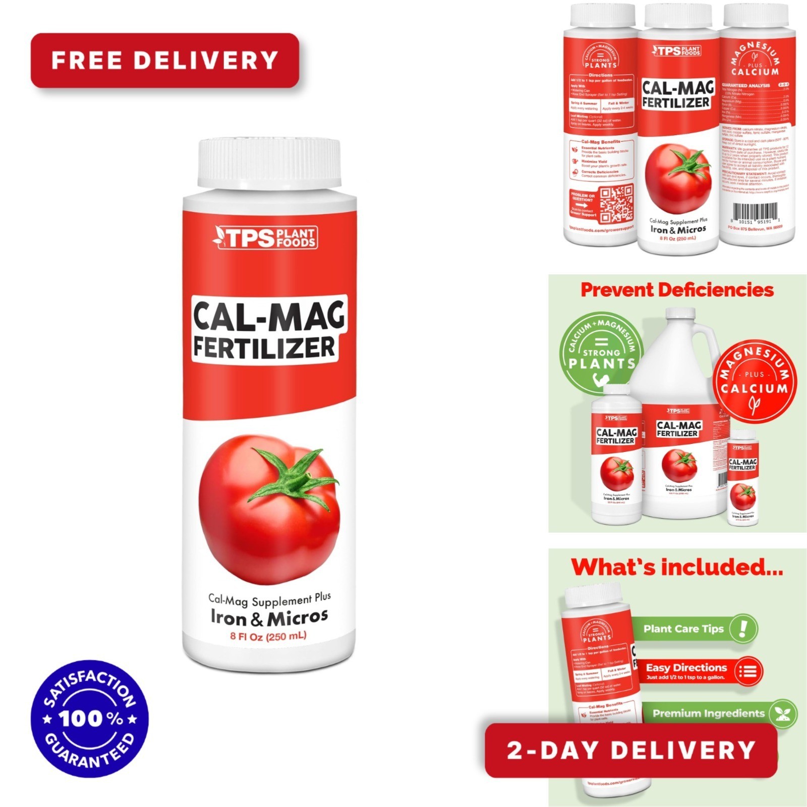 TPS NUTRIENTS Cal-Mag Liquid Plant Fertilizer, 8 oz, Calcium & Magnesium