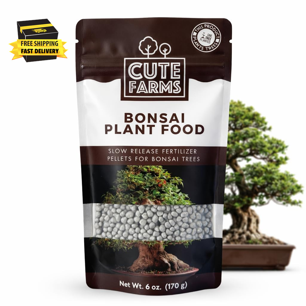 Bonsai Slow Release Fertilizer Pellets for Indoor and Outdoor Plants (6 Oz) Rese