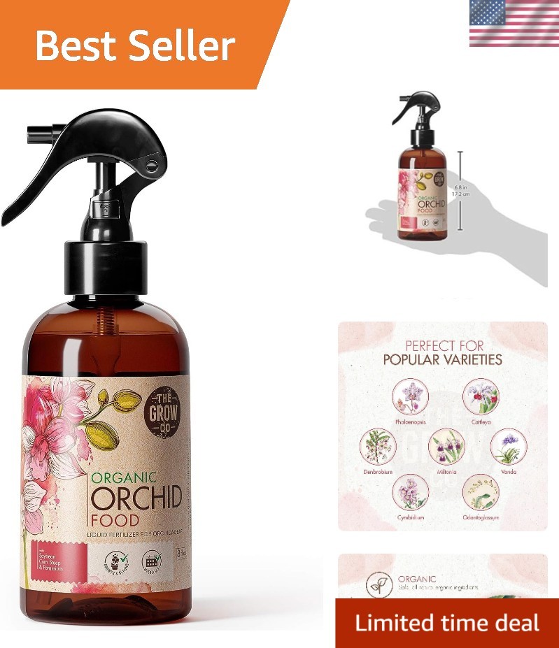 Organic Ready-to-Spray Orchid Food Mist – 8oz Bloom Booster for Vibrant Blooms