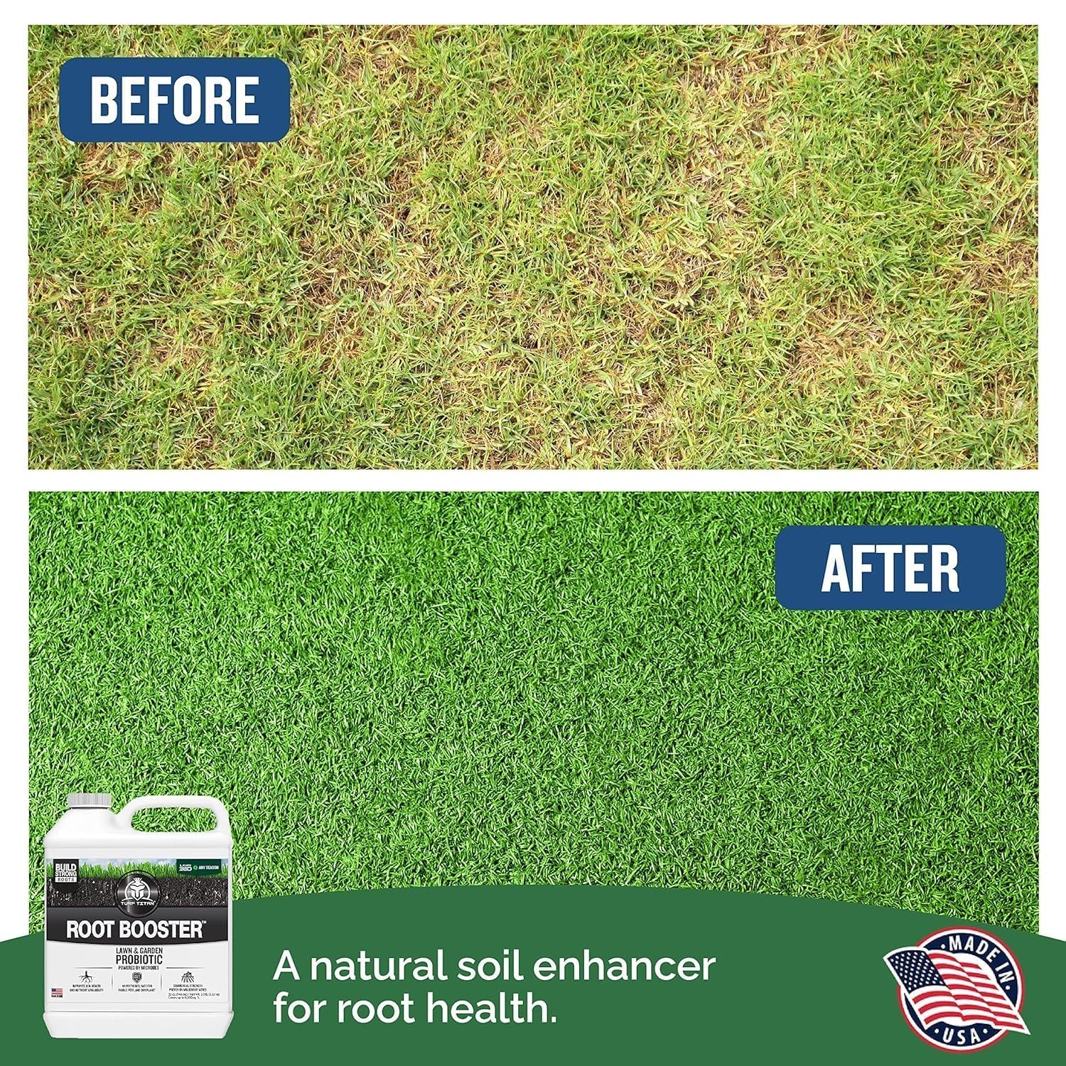 Turf Titan Root Booster Liquid Probiotic for Lawn and Garden (32 oz) with Hos…