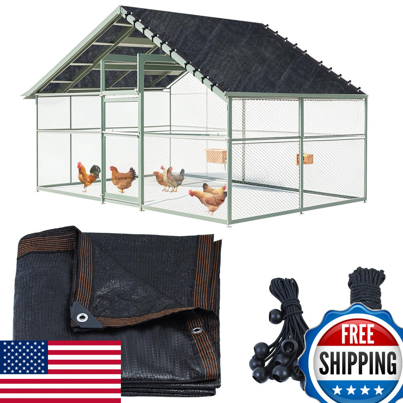 Voccos 11.5 6.6 Ft Chicken Coop Cover High Density Uv 90 Black Shade Cloth For