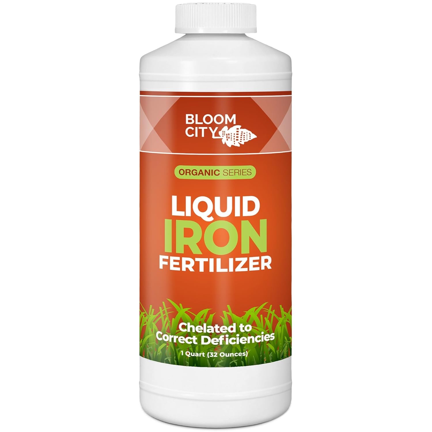 Chelated Liquid Iron Supplement 8oz Organic for Lawns & Plants with Plant Growth
