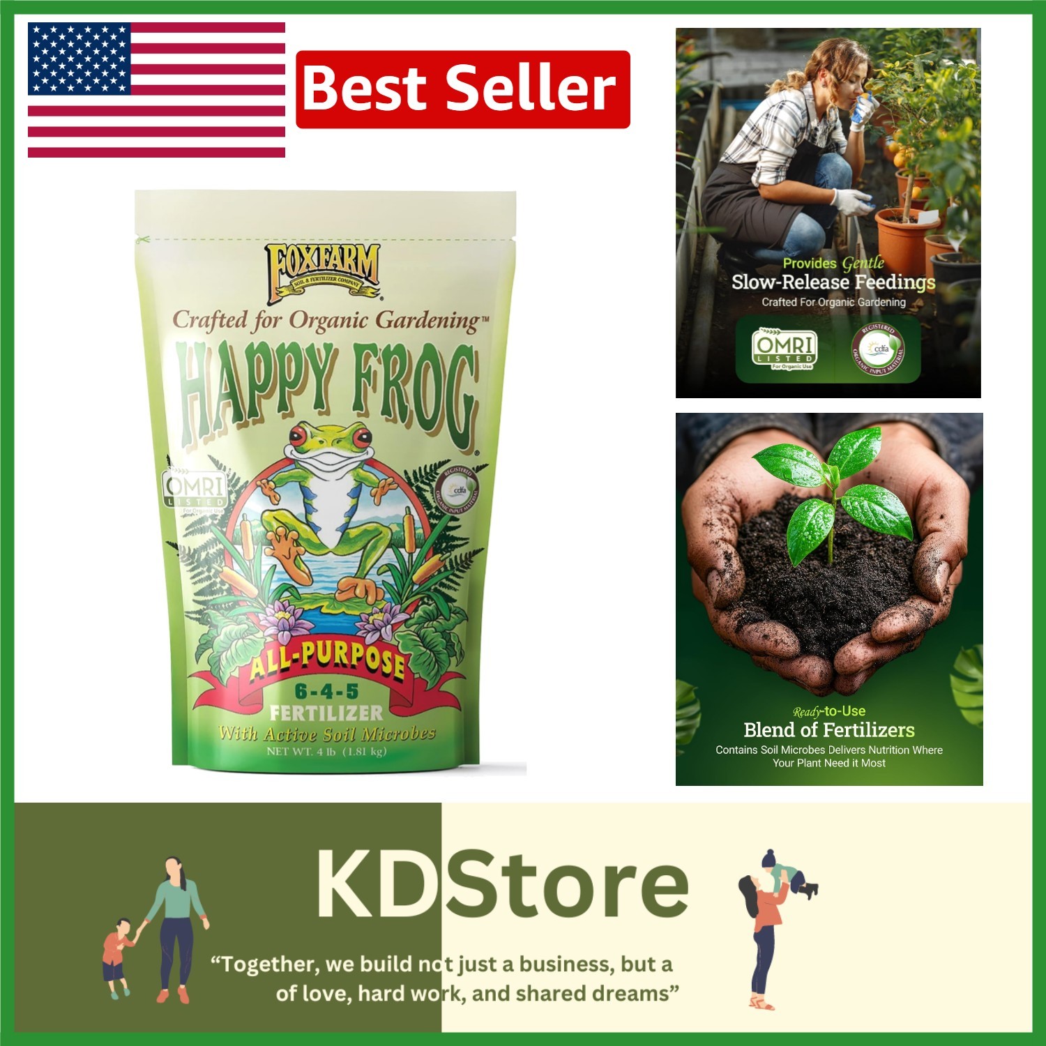 Fast-Acting 4 lb Happy Frog Fertilizer – Granular Organic Plant Nutrient Booster