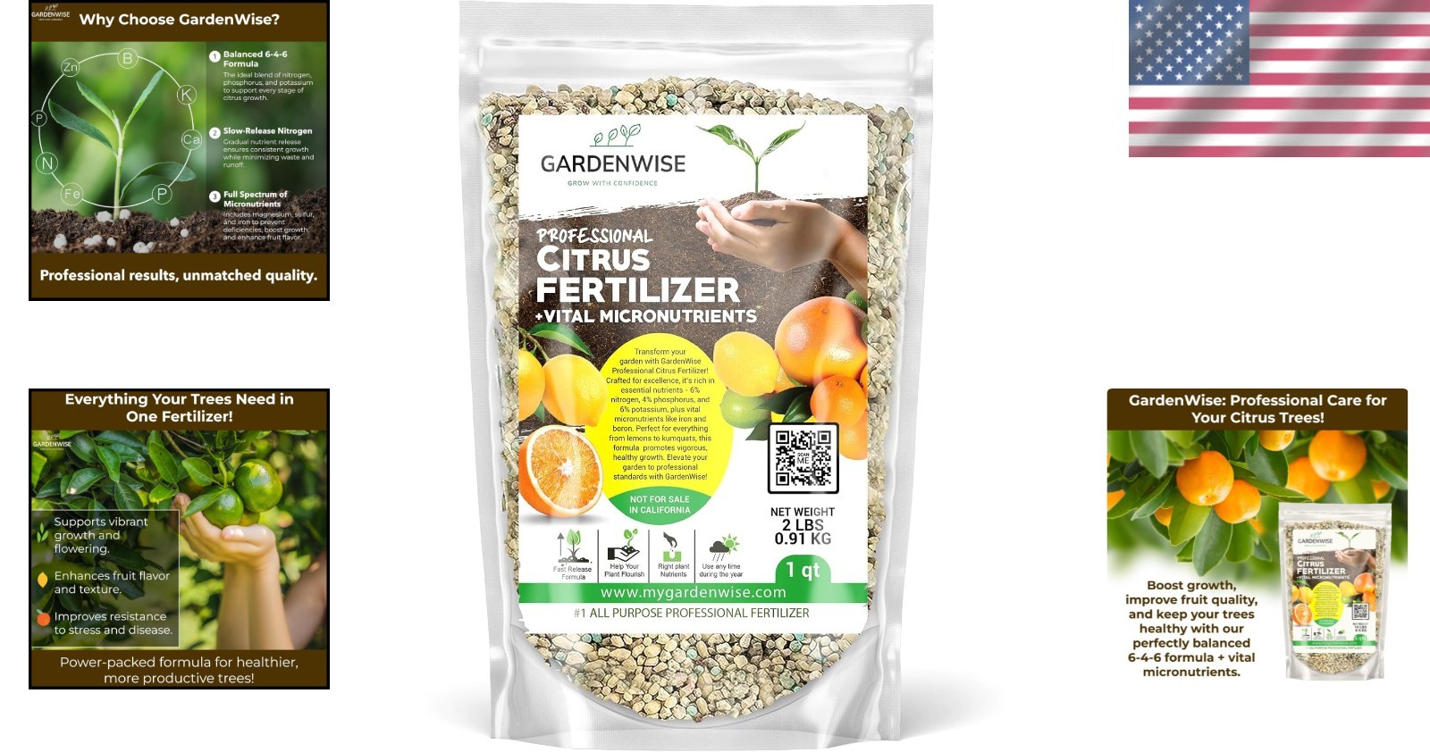 Advanced Citrus Fertilizer with Micronutrients – Boost Fruit Quality in 1 Quart