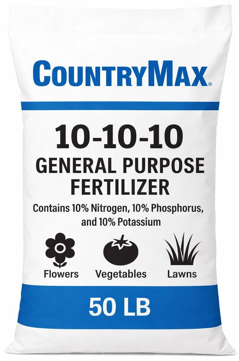 50 lb All-Purpose Fertilizer – Safe for Flowers, Vegetables & Lawns – 10-10-10