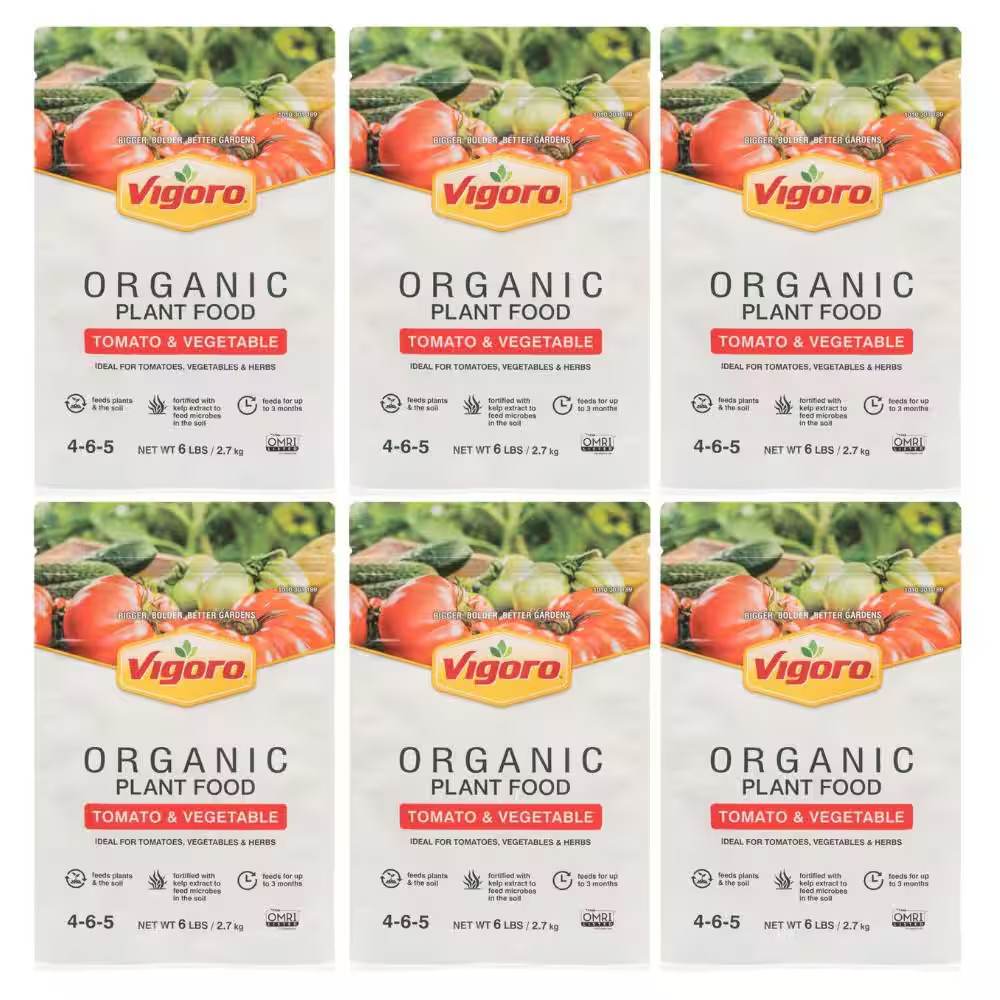 6 Lb. Organic Tomato and Vegetable Plant Food 4-6-5 (6-Pack)