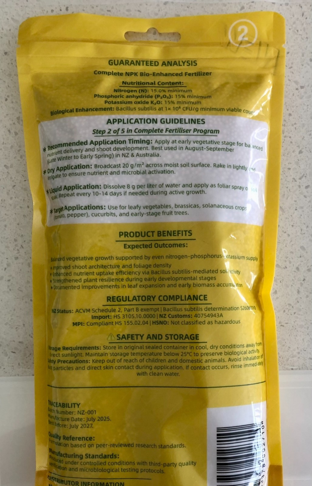 Fertiliser K0:0:60 + B. subtilis – Super Boosts Fruit Ripening & Sweetness 500g