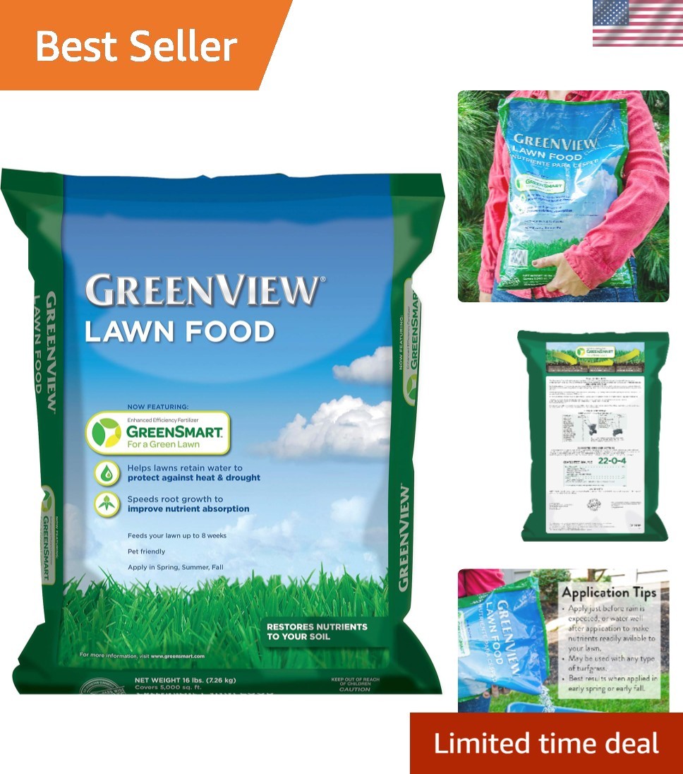 Efficient 16 lb. Lawn Fertilizer – Supports Root Growth & Drought Resistance