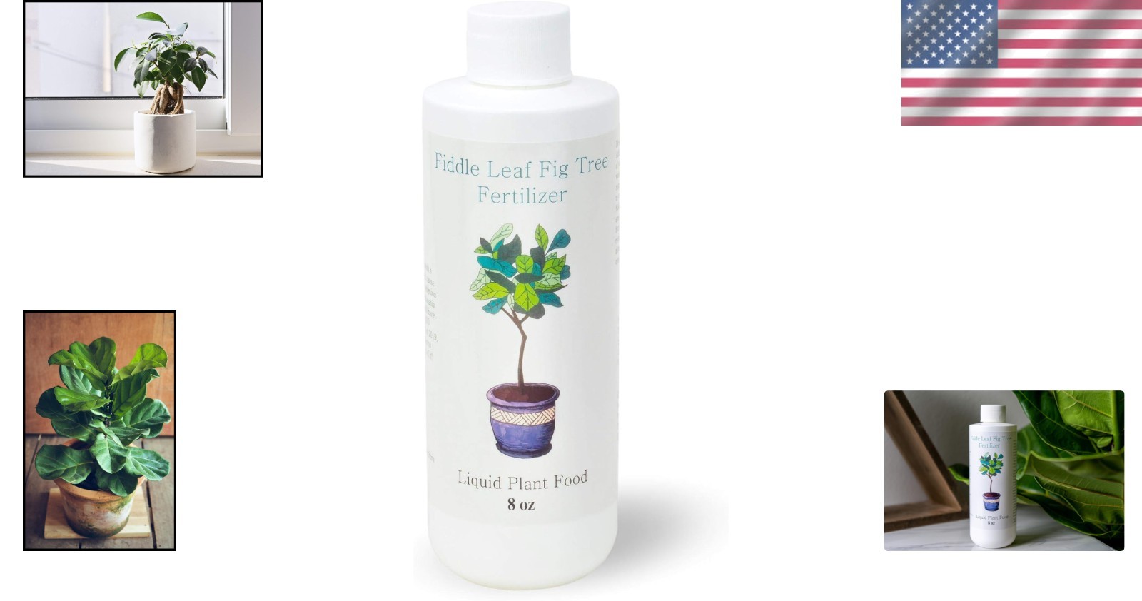 Fiddle Leaf Fig Fertilizer – 8 Oz Micronutrient Plant Food for Ficus