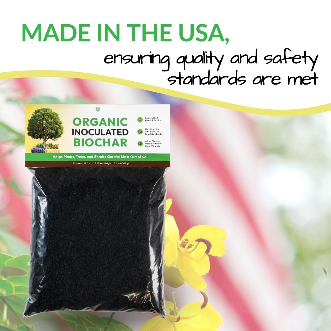 Biochar Soil Enhancer Boost Plant Growth, Nutrient Uptake & Microbial Health,