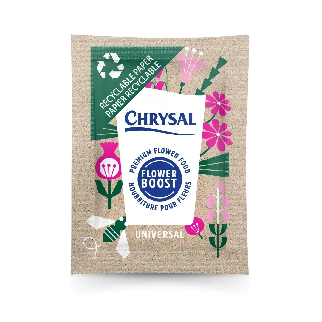 Chrysal Flower Boost Recyclable Flower Food for Floral Supplies 200 Count Sachet