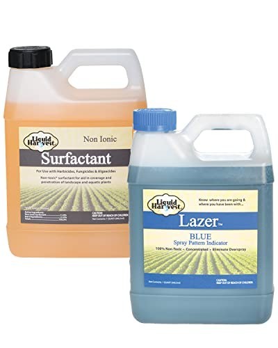 Liquid Harvest Lazer Blue Spray Pattern Indicator & Non-Ionic Surfactant 32 oz