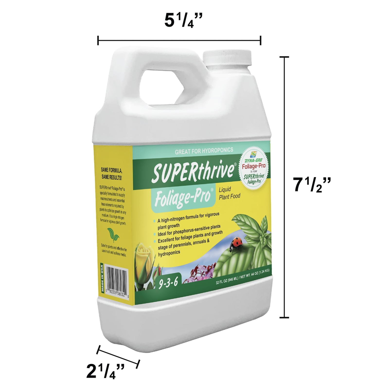 Foliage Pro Liquid Plant Fertilizer 32oz Quart for Bloom and Grow