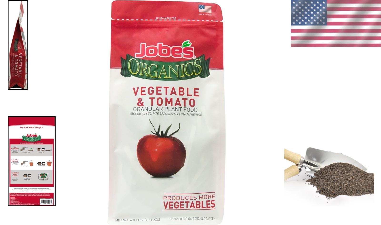 Organic 4 lbs Granular Fertilizer by Jobe’s: Ideal for Tomatoes & Vegetables