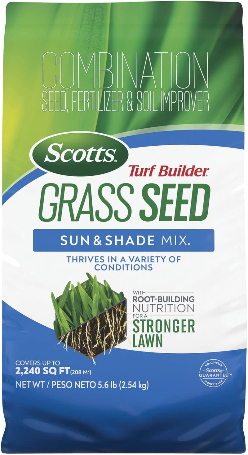 5.6 Lbs Turf Builder Grass Seed Sun & Shade Mix w/ Fertilizer and Soil Improver