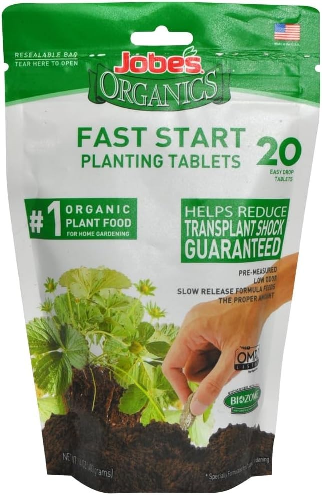 Fast Start Planting Fertilizer Tablets, Organic, 20 Count