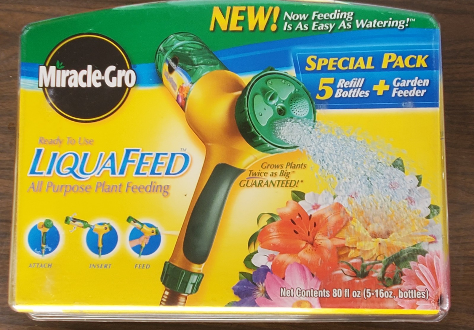 Miracle-gro Liquafeed Special Pack Feeds Grows Plants 5 Refill Starter Kit