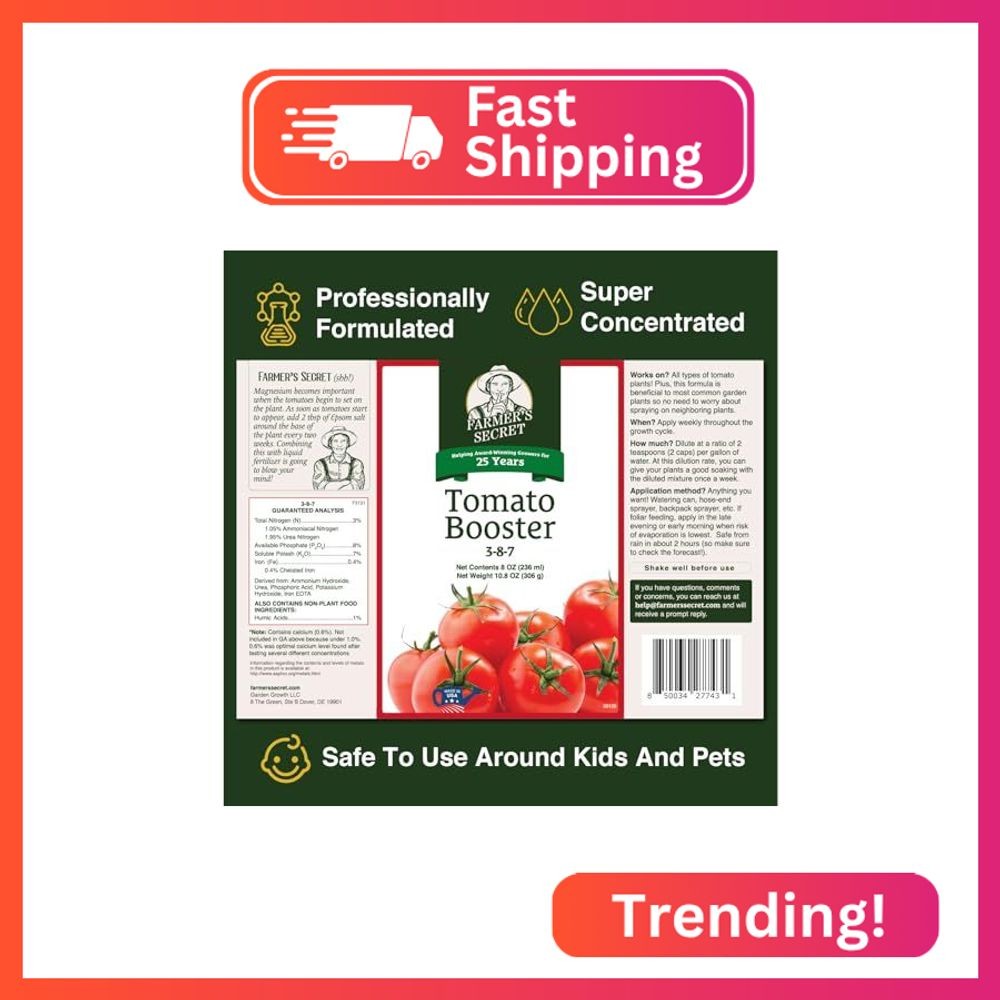 Farmer’s Secret Tomato Booster Fertilizer – Super Concentrated – 3:8:7 Ratio For