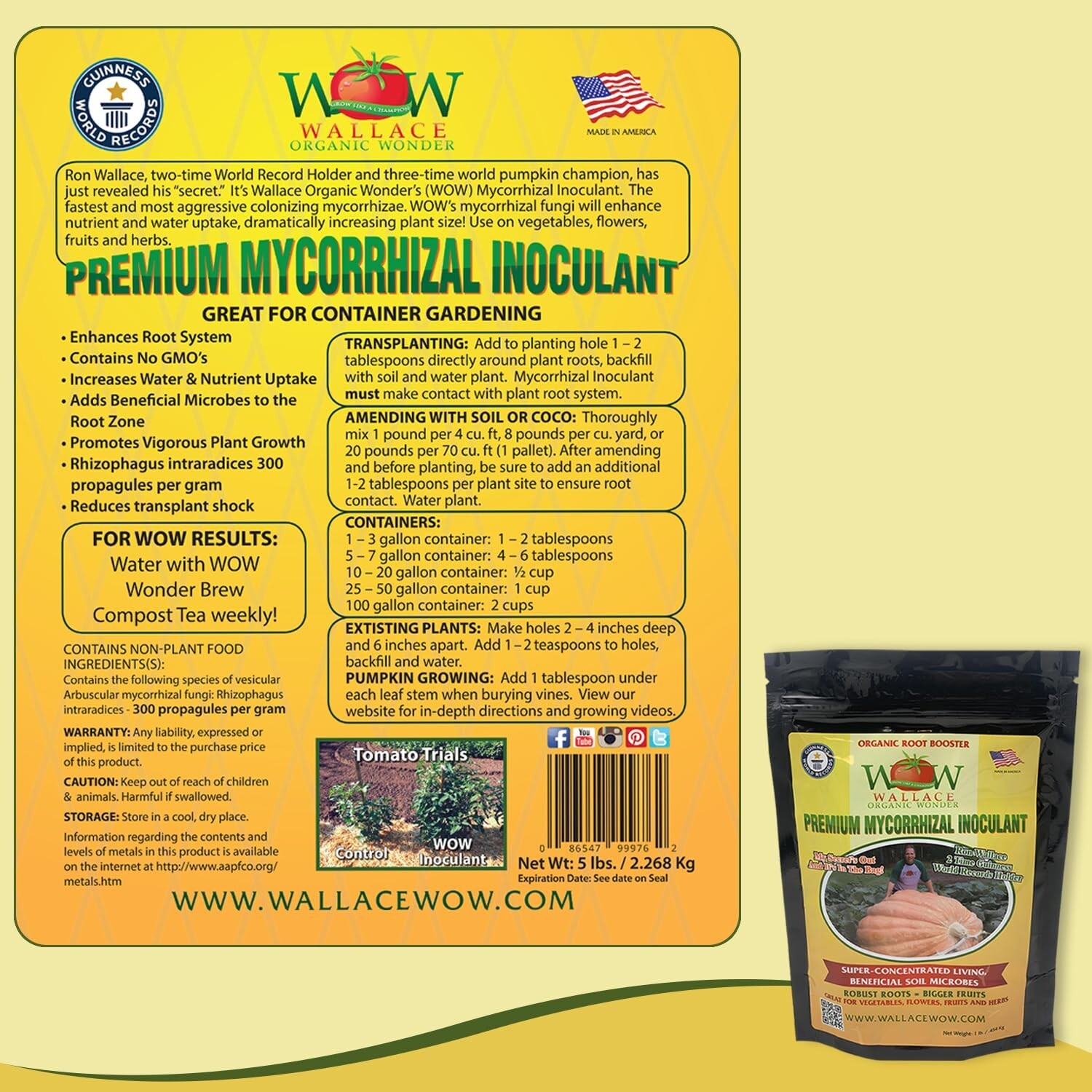 Premium Mycorrhizal Inoculant (1 lb) for Plants by Super Concentrated World R…