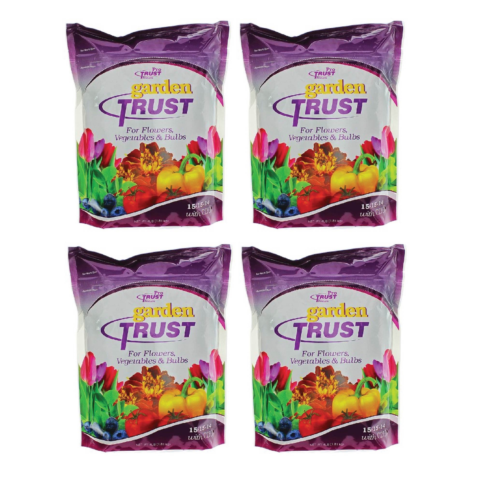 Garden Trust Flower & Vegetable Fertilizer – 4 Lb Bag (4 Pack)