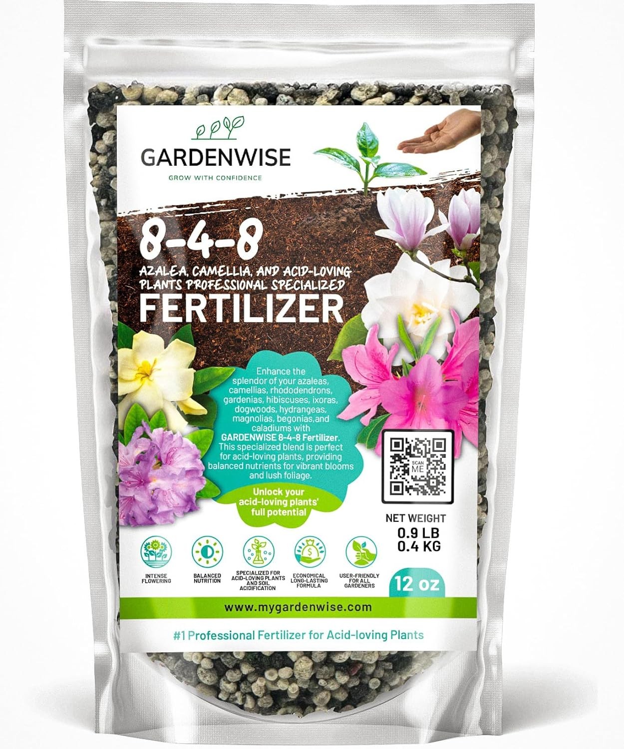 8-4-8 Acidic Fertilizer for Azaleas, Camellias (Camelia), Hydrangeas, Blueberrie