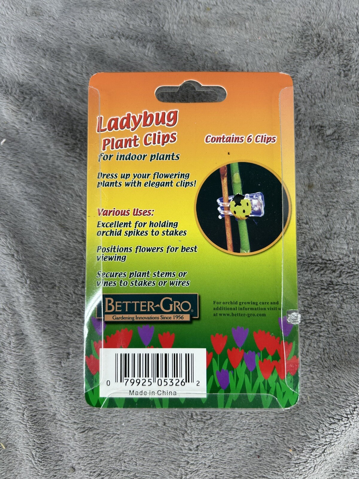 Set Of 6 Better GRO Lady Bug Plant Clips