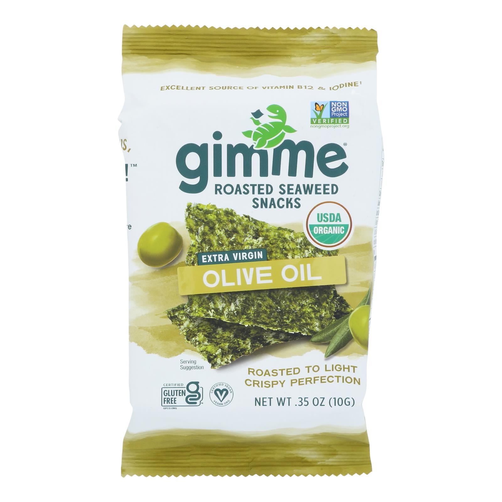 Gimme Seaweed Snacks Seaweed Snack – Organic – Extra Virgin Olive Oil – Case …