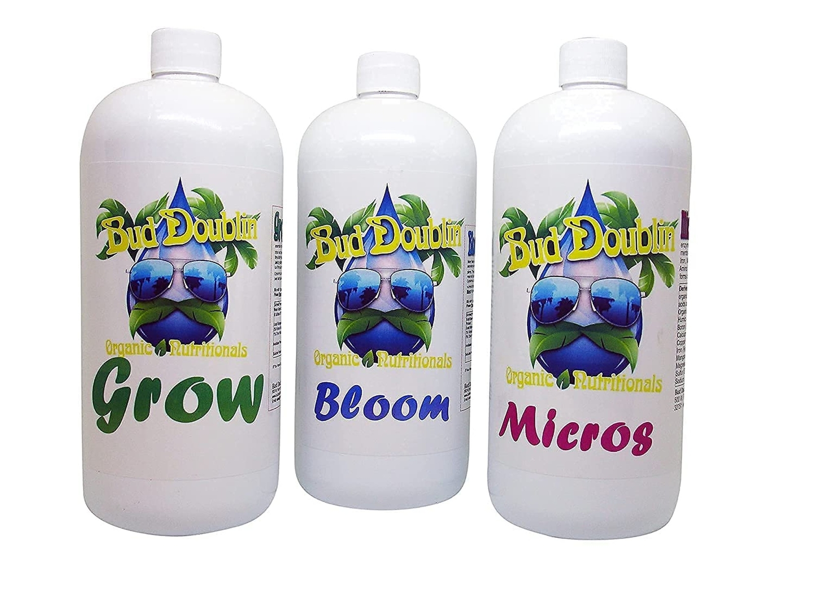 Bud Doublin Grower’s 3 Pack- Grow, Bloom & Micros (1 Quart Each, 3 Pack)