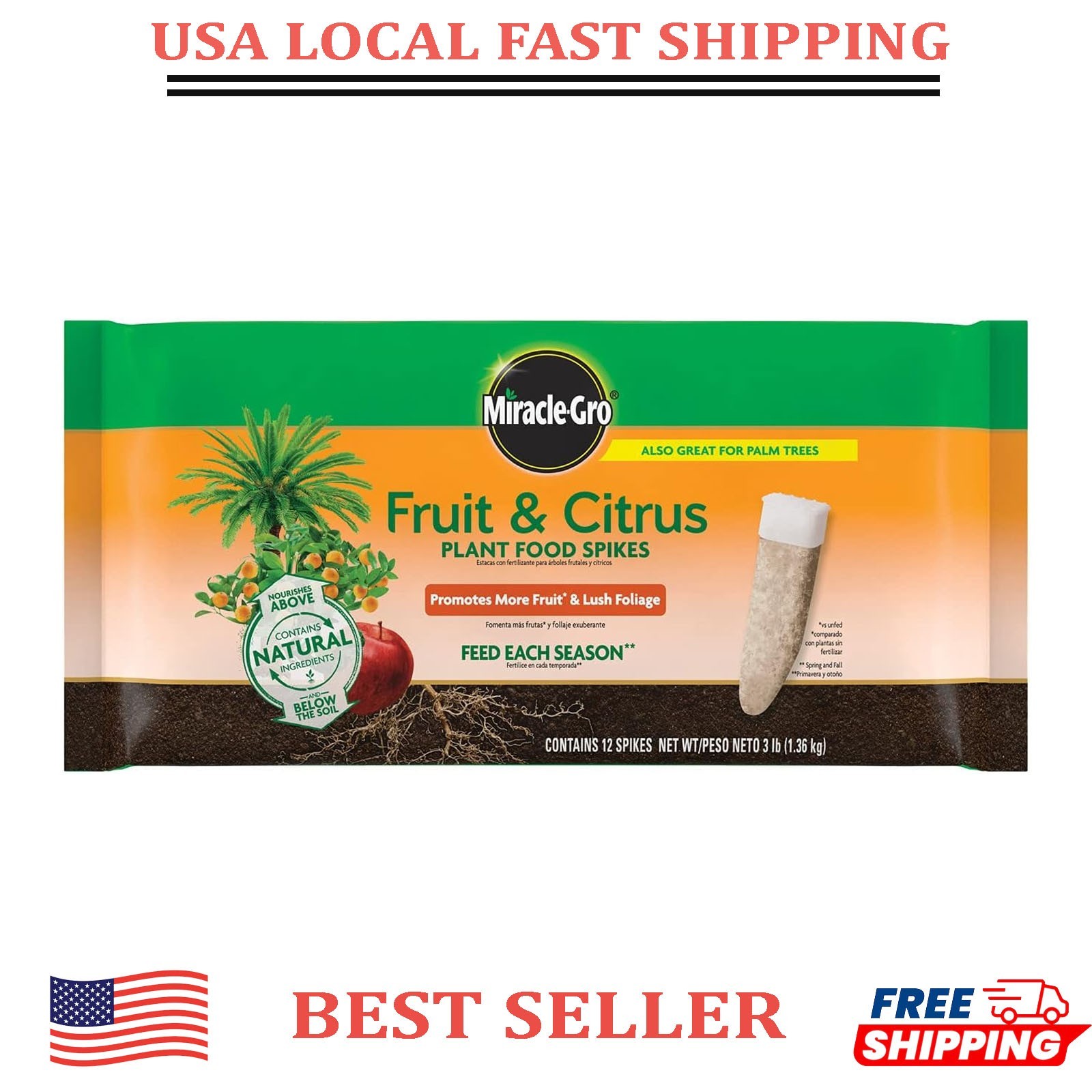 Fruit & Citrus Plant Food Spikes 12 per Pack, Free Shipping