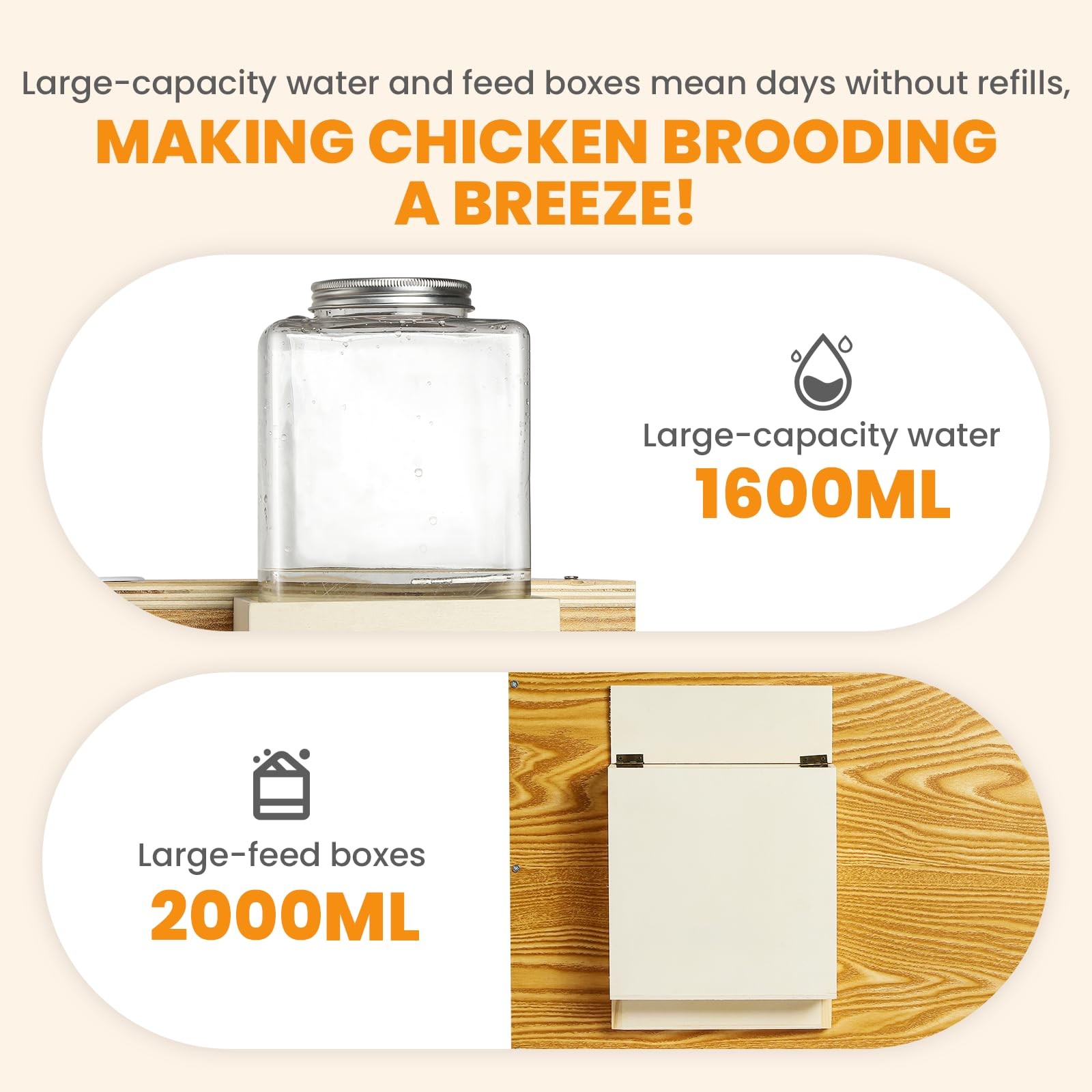 Proshine Brooder for Chicks 32″ x 16″ x 16″ Holds Up to 30 Chicks