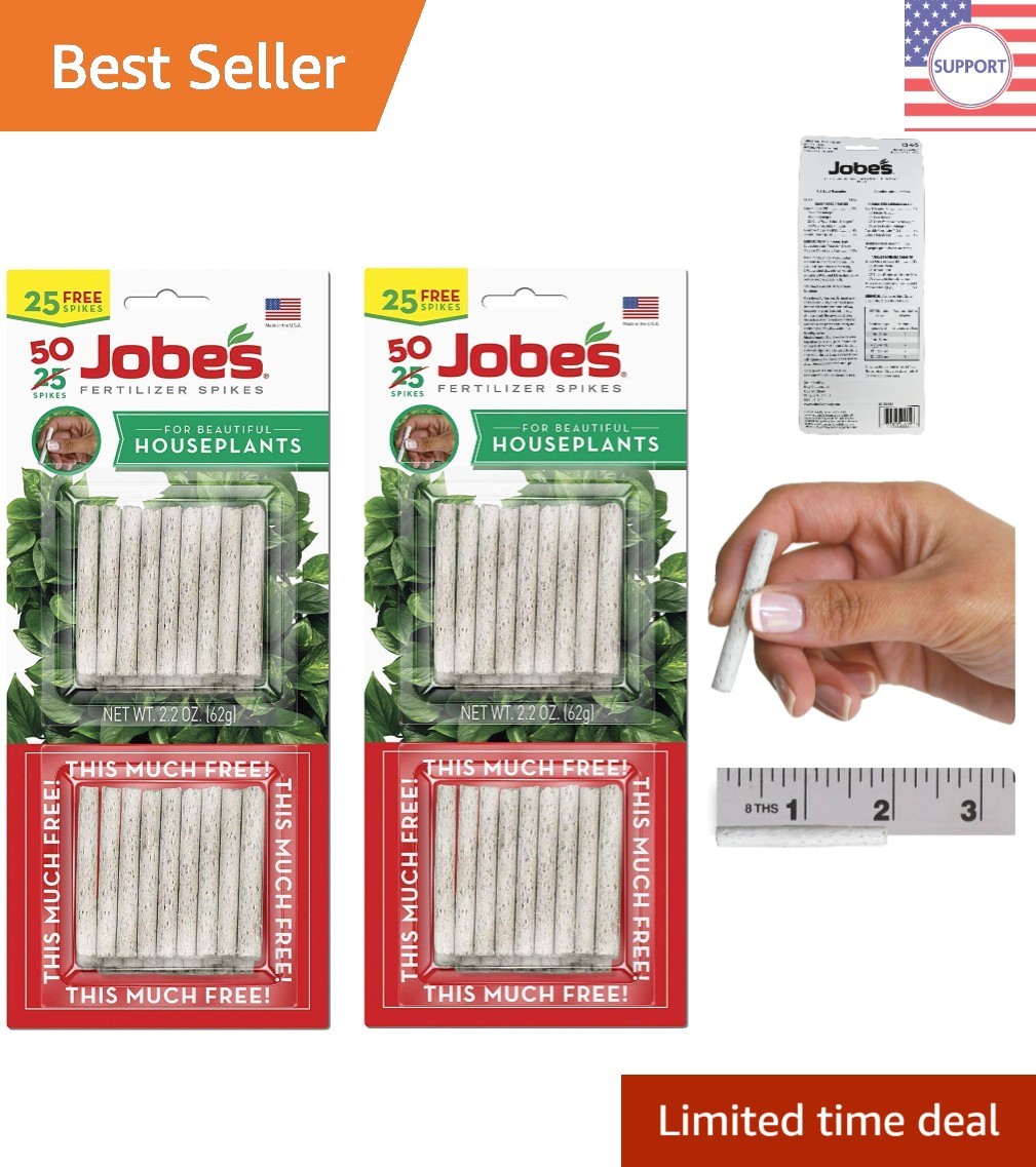 50 Pack Jobe’s Houseplant Fertilizer Spikes – Nourish Your Indoor Garden