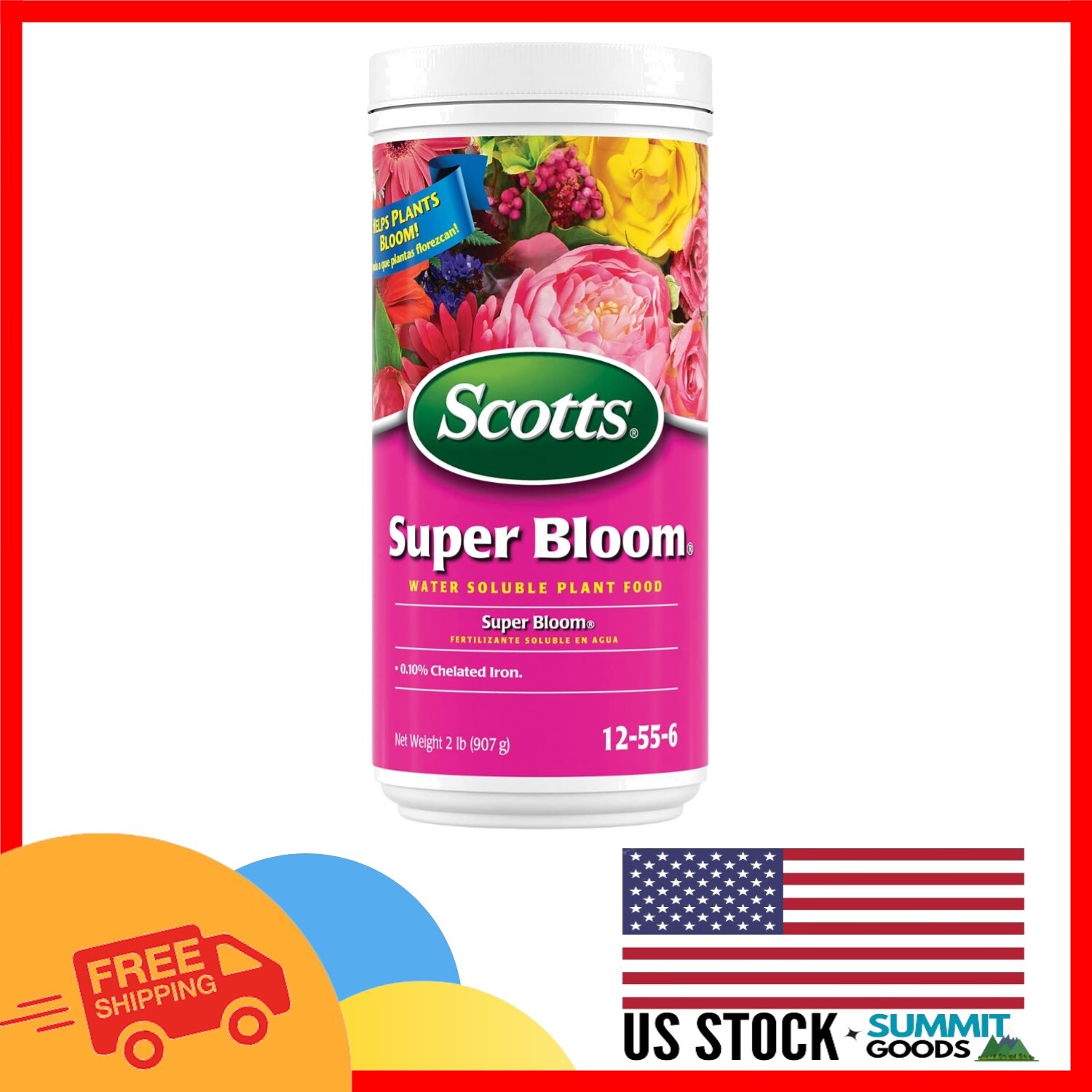 Instant-Feeding Super Bloom Plant Food – 2 lb for Flowers, Fruits & Containers
