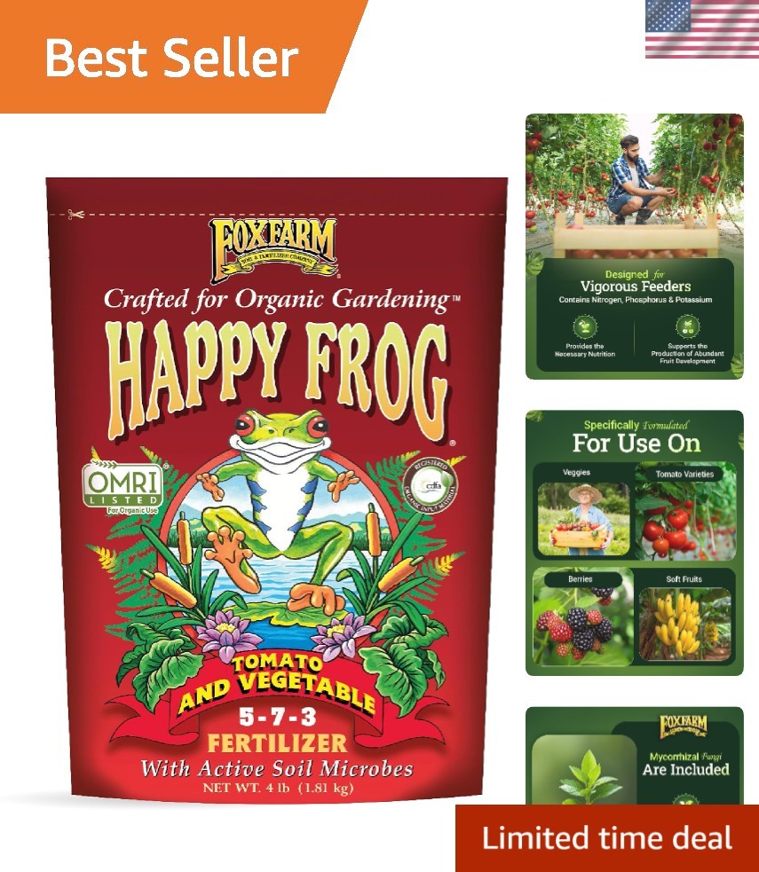 Happy Frog Tomato & Vegetable Fertilizer – Vegetable Fertilizer for Vigorous …