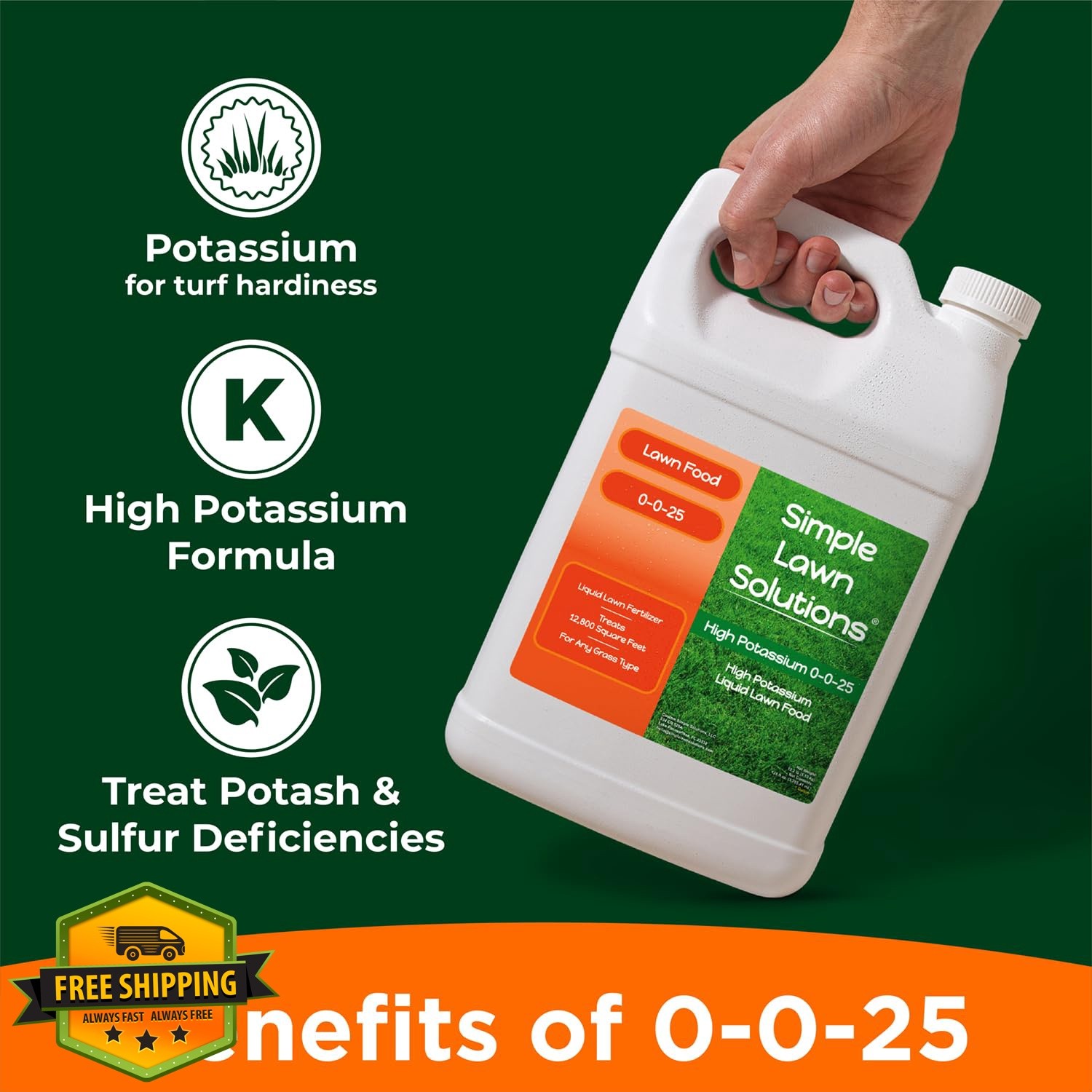 Simple Lawn Solutions 0-0-25 Liquid Fertilizer 1 Gallon