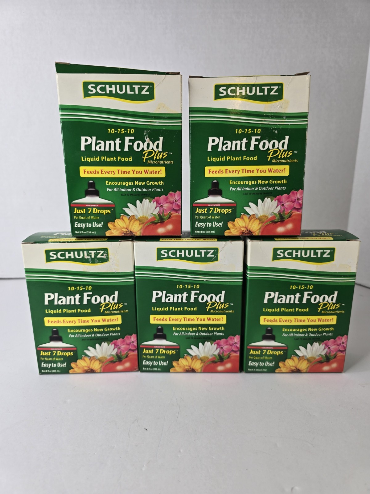 Lot Of 5 Schultz 8oz. All Purpose Liquid Plant Food New