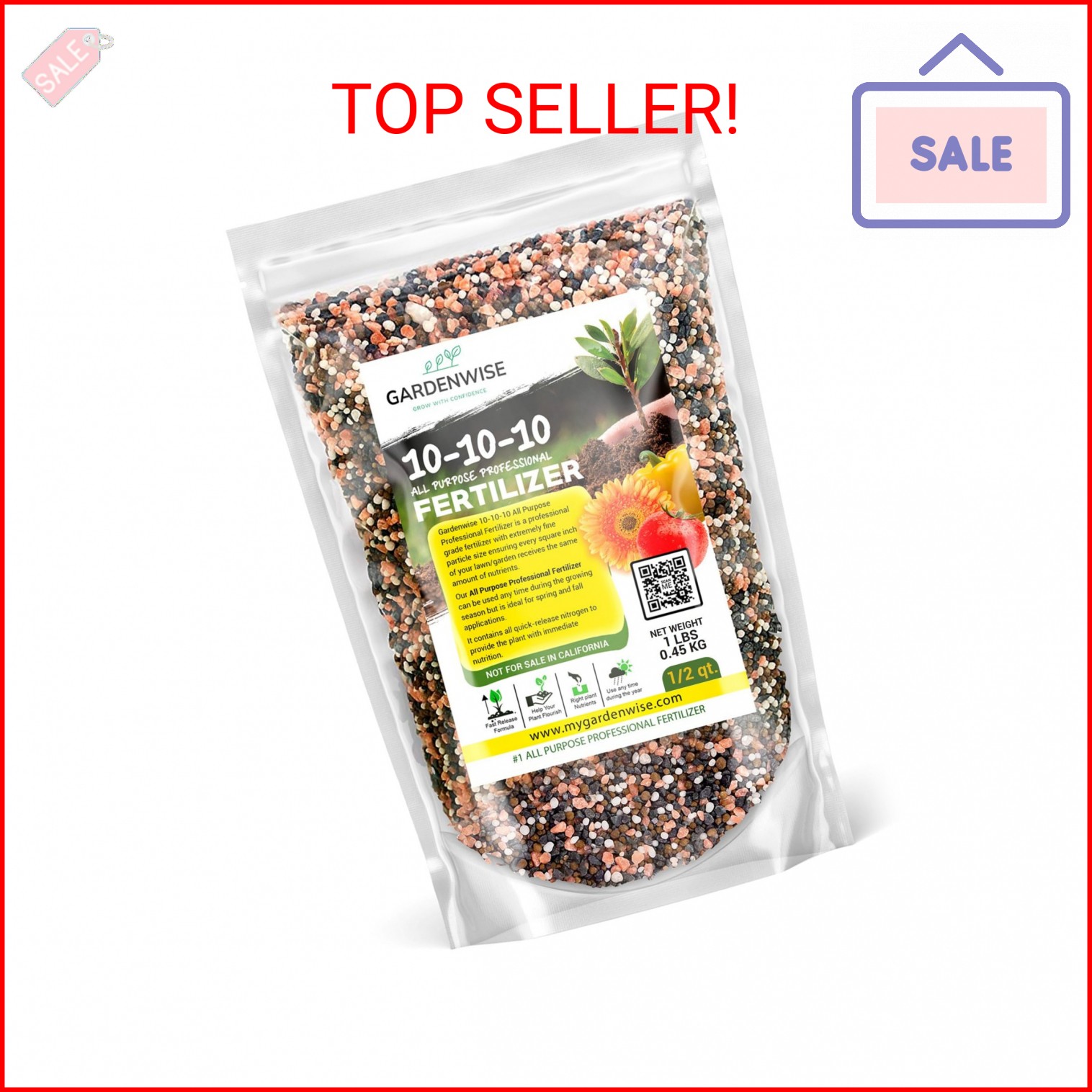 10-10-10 Plant Fertilizer Slow Release – 10 10 10 All Purpose Granular Garden Fe