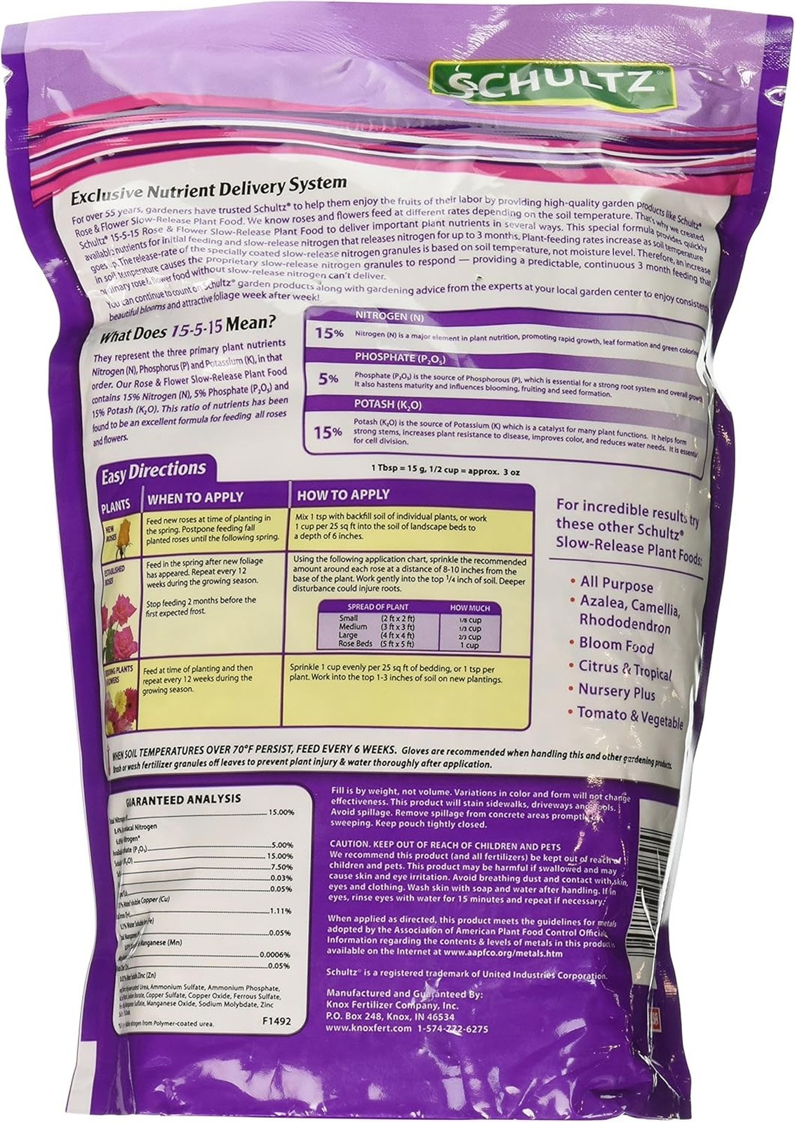 Plant Food Rose Flower Slow Release Fertilizer 15 5 15 3.5 lbs