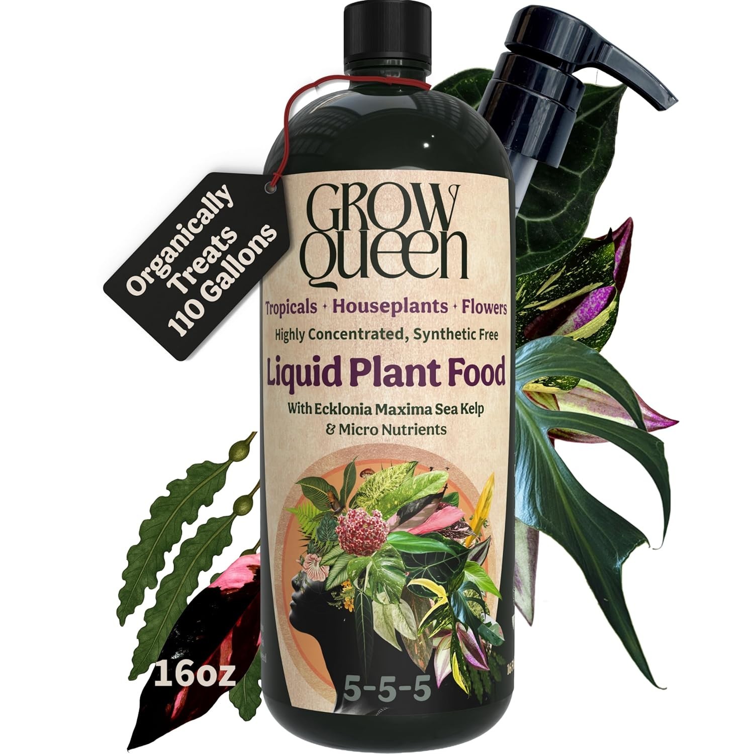Earth-Friendly Organic Indoor Plant Fertilizer, 16oz