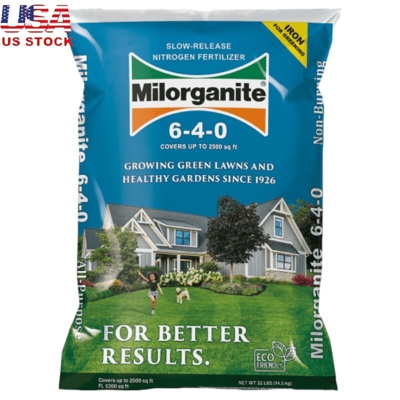 All Purpose Lawn Fertilizer 6-4-0 Slow Release Non Burning 32 lb Healthy Growth