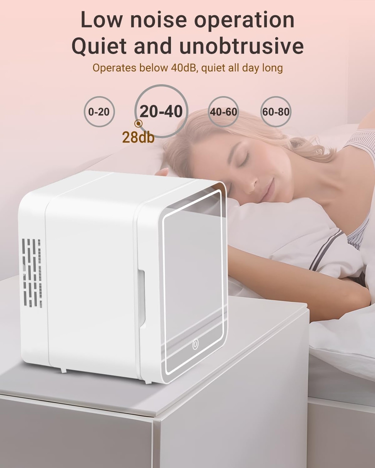 Portable Mini Fridge for Skincare Beauty Cosmetic Makeup, 4-Liter Thermoelect…